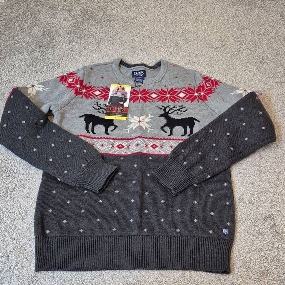 Chaps Women's Crewneck Family Holiday Christmas Sweater Size S - Picture 1 of 6